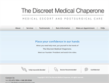 Tablet Screenshot of discreetchaperone.com